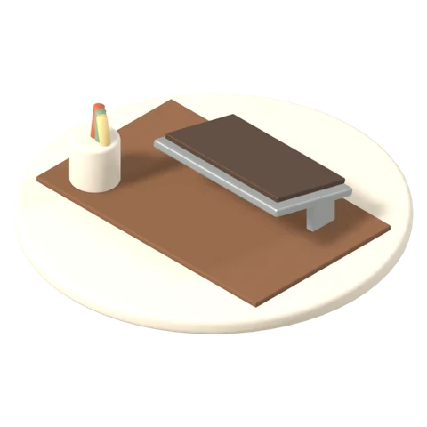 Desk setup illustration